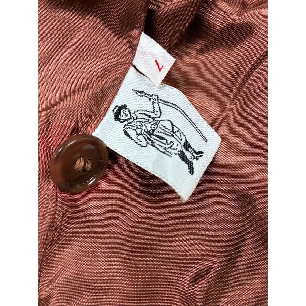 Vintage 70s Francoise Moreau Suede Belted Boho Western Blazer Jacket Brown S - Picture 8 of 9
